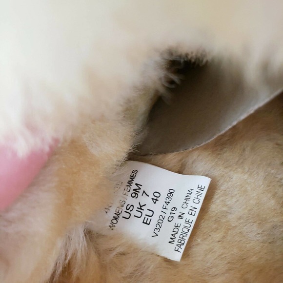 Lands' End Suede Shearling Fur Scuff Slippers NEW - Picture 11 of 12